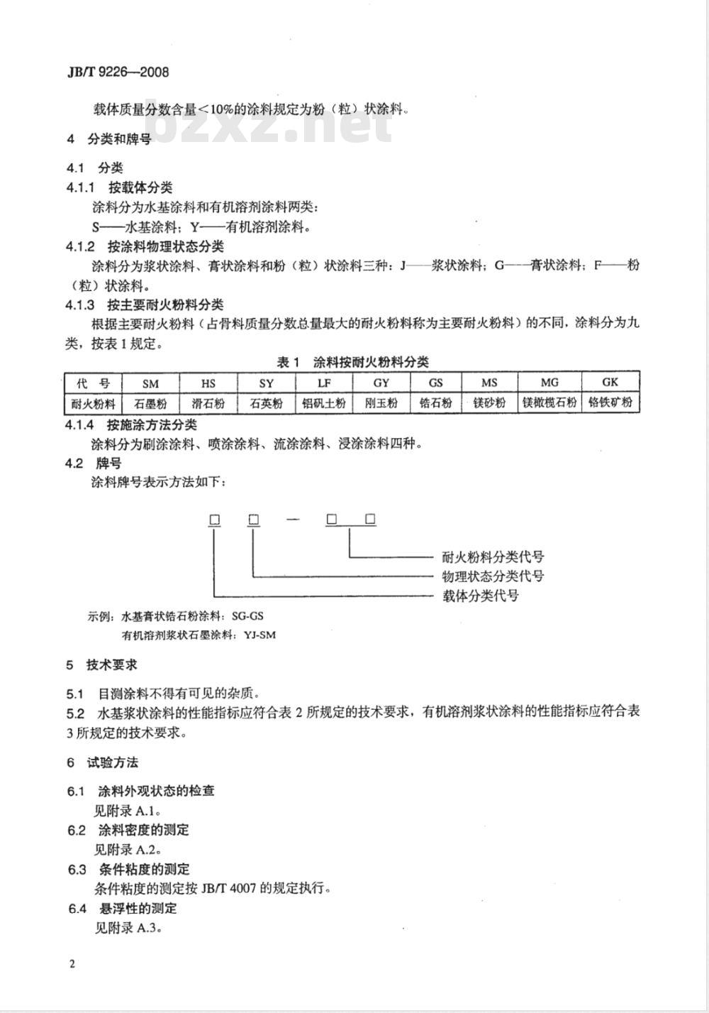 JB/T 9226-2008 砂型铸造用涂料