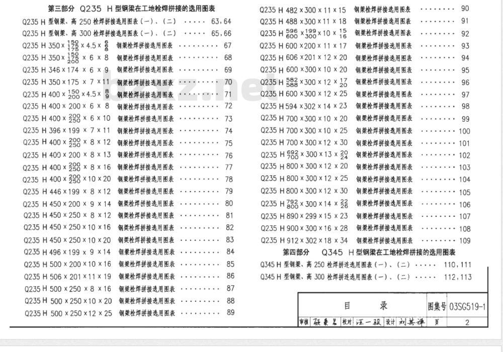 03SG519-1 多、高层建筑钢结构节点连接（次梁与主梁的简支螺栓连接、主梁的栓焊拼接）