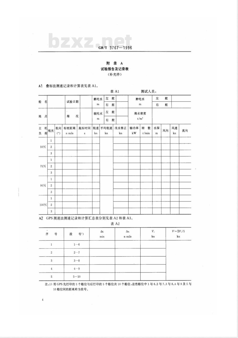 CB/T 3767-1996 海船测速试验方法