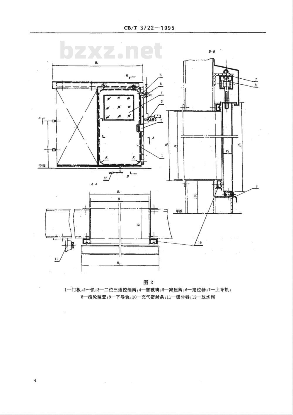 CB/T 3722-1995 气密门