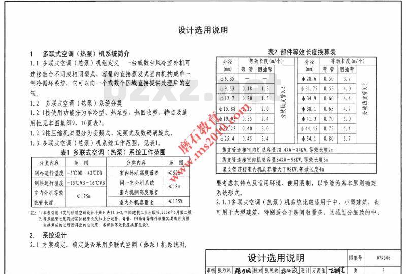 07K506 多联式空调机系统设计与施工安装(新编)