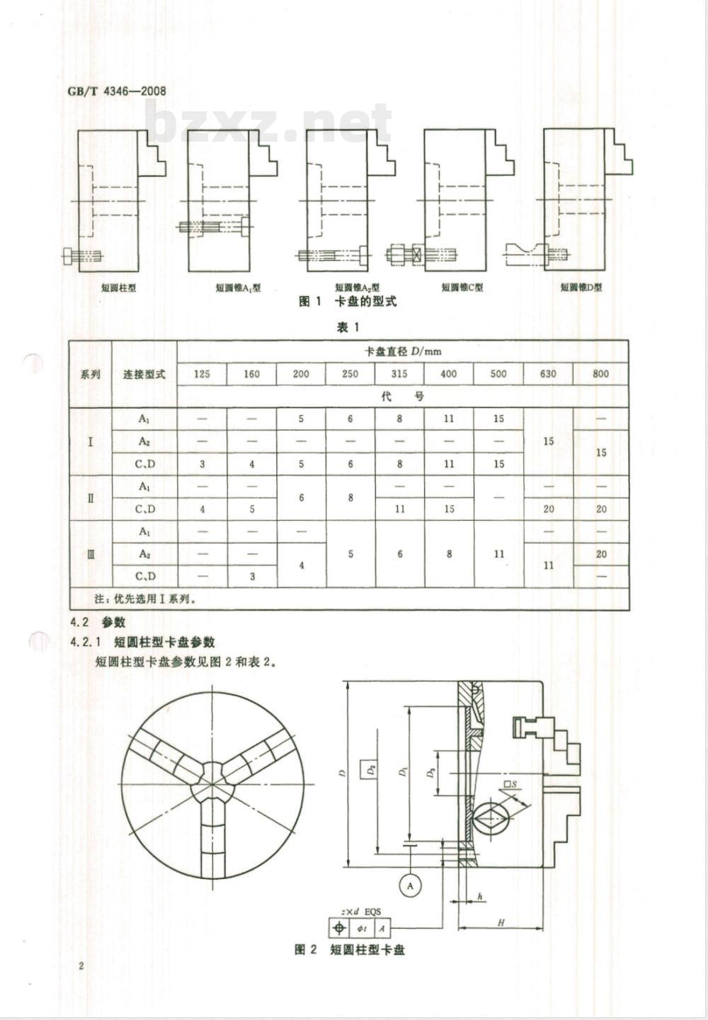 GB/T 4346-2008 机床 手动自定心卡盘