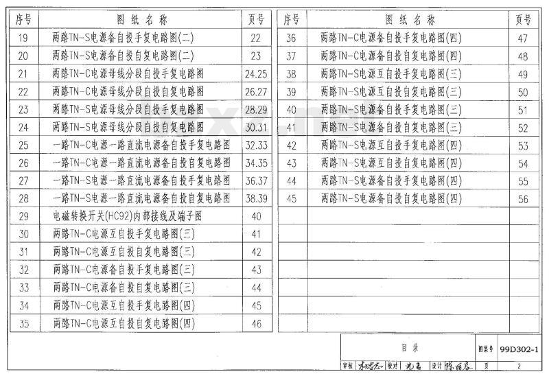 99D302-1 低压双电源切换电路图