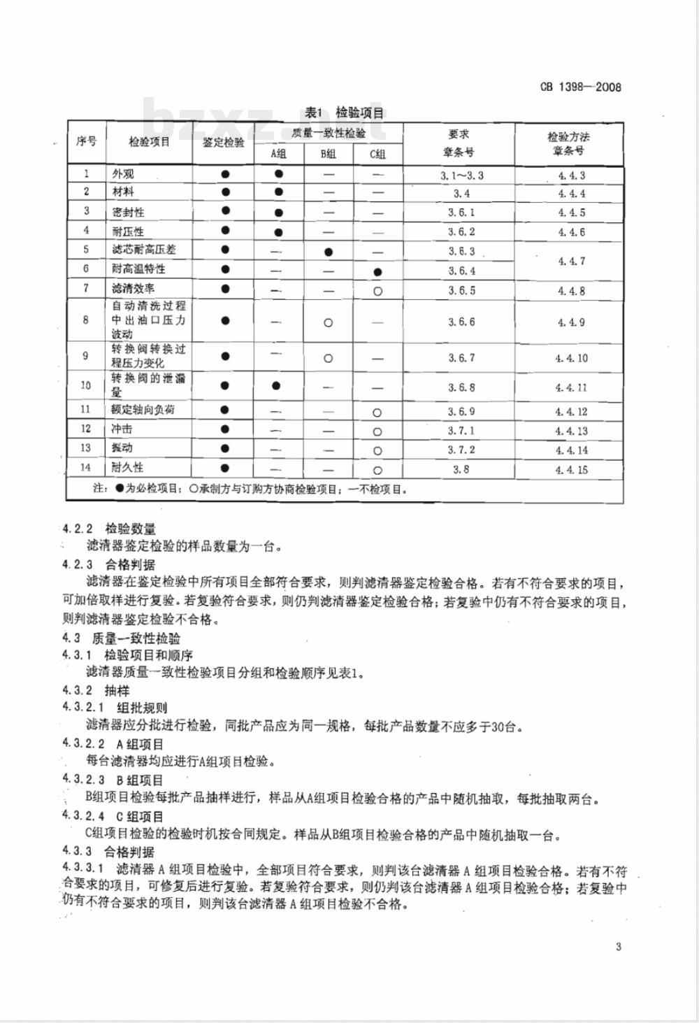 CB 1398-2008 舰船用滑油、燃油滤清器规范