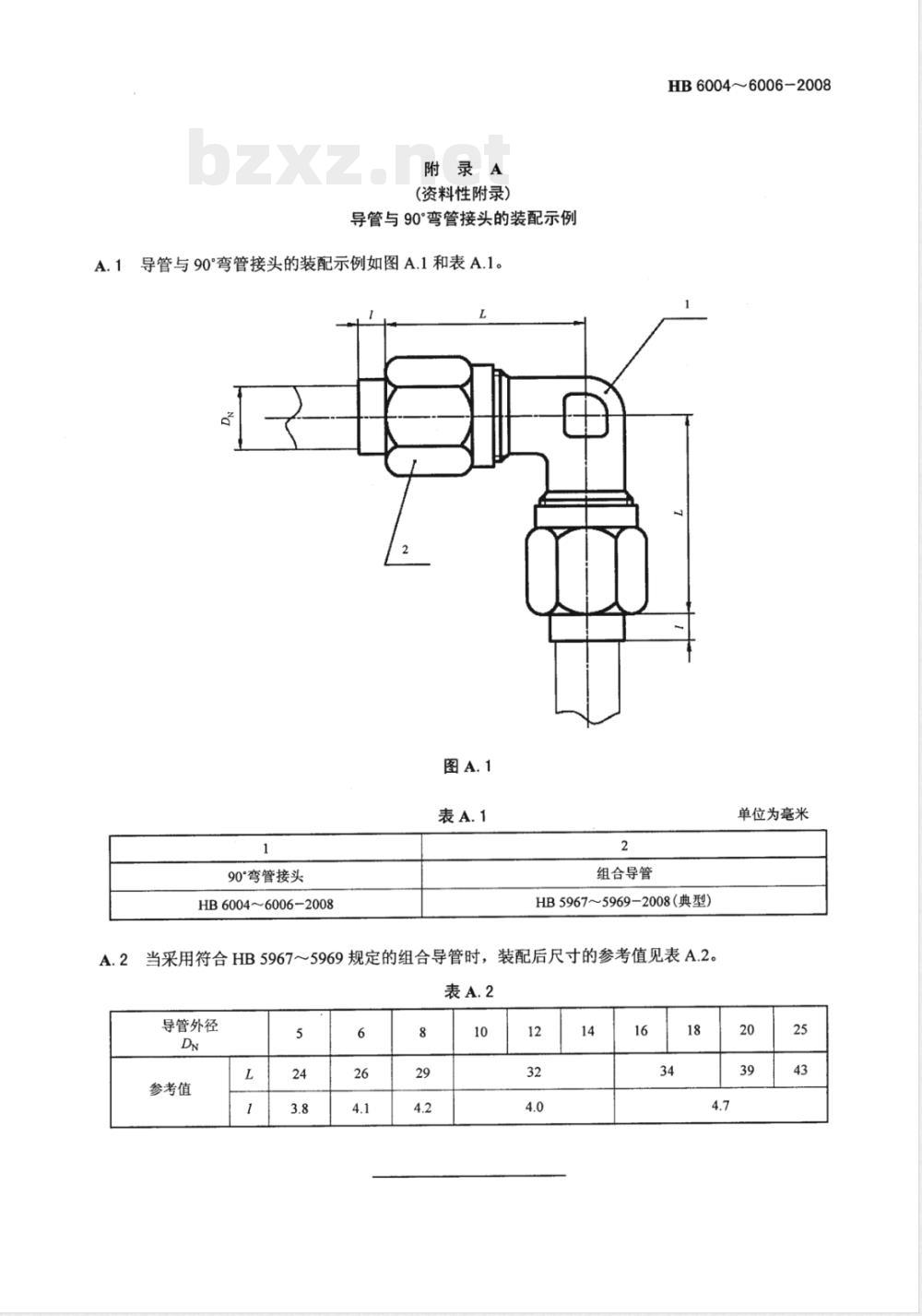 HB 6004-6006-2008 21MPa无扩口90°弯管接头