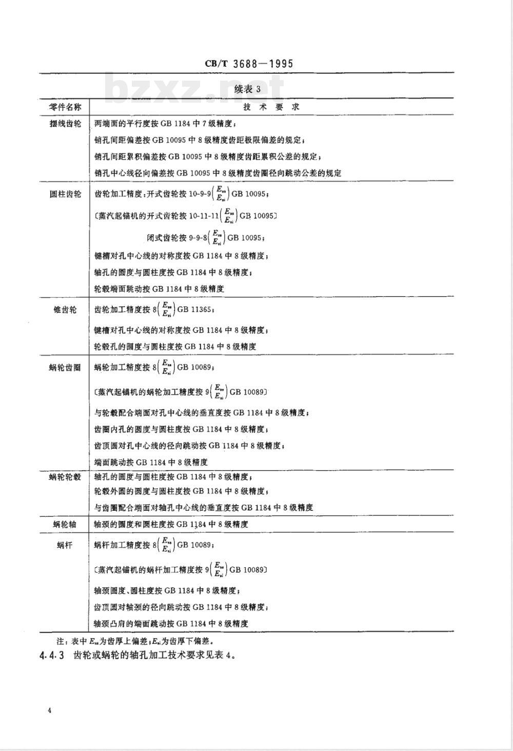 CB/T 3688-1995 船用起锚机和起锚绞盘修理技术要求