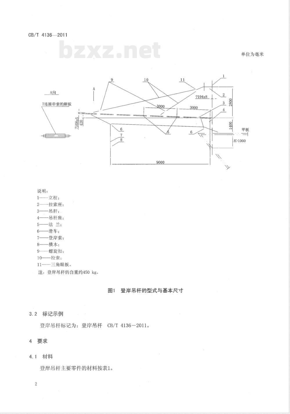 CB/T 4136-2011圣劳伦斯航道登岸吊杆 