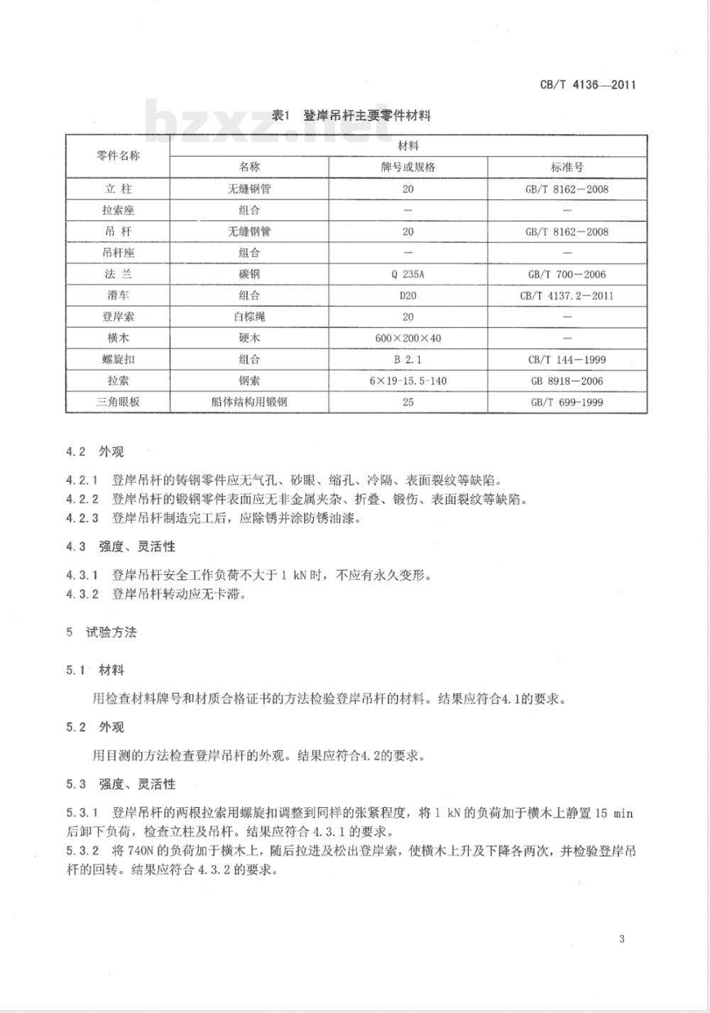 CB/T 4136-2011圣劳伦斯航道登岸吊杆 