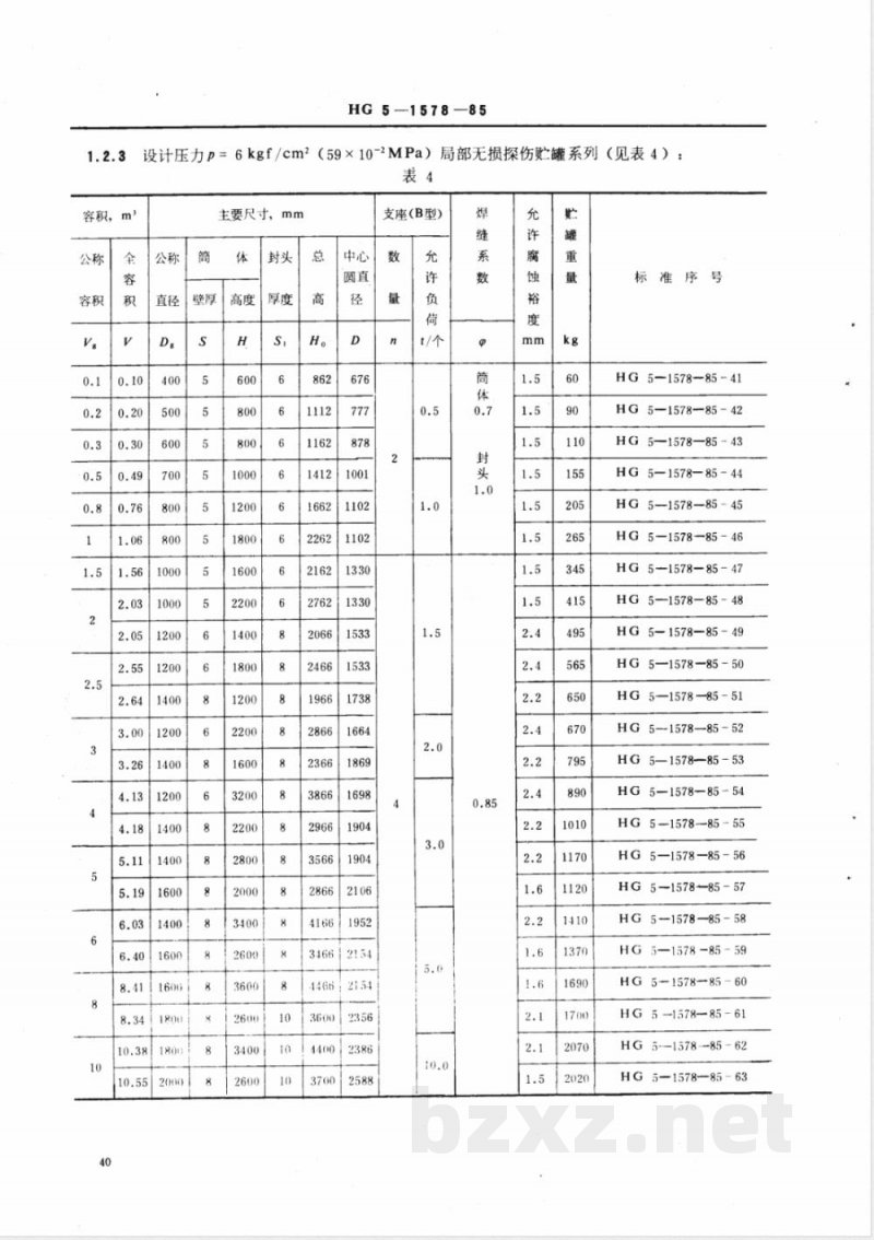 HG/T 3152-1985 立式椭圆形封头(悬挂式支座) 贮罐系列