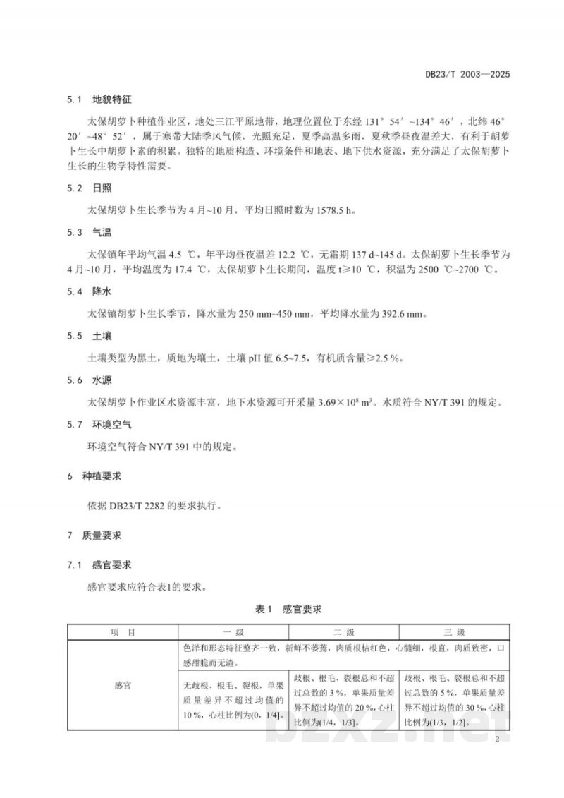 DB23/T 2003-2025地理标志产品 太保胡萝卜