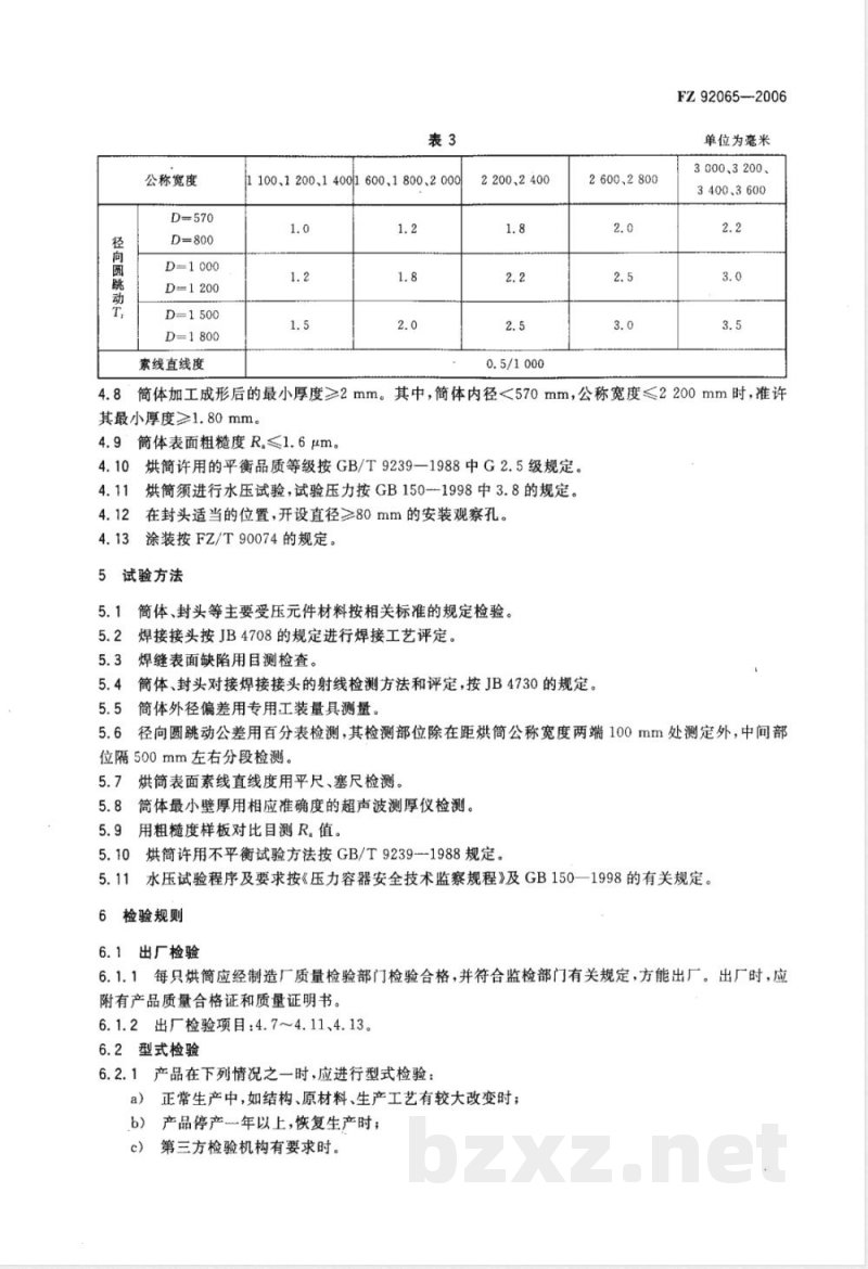 FZ 92065-2006 不锈钢焊接式烘筒