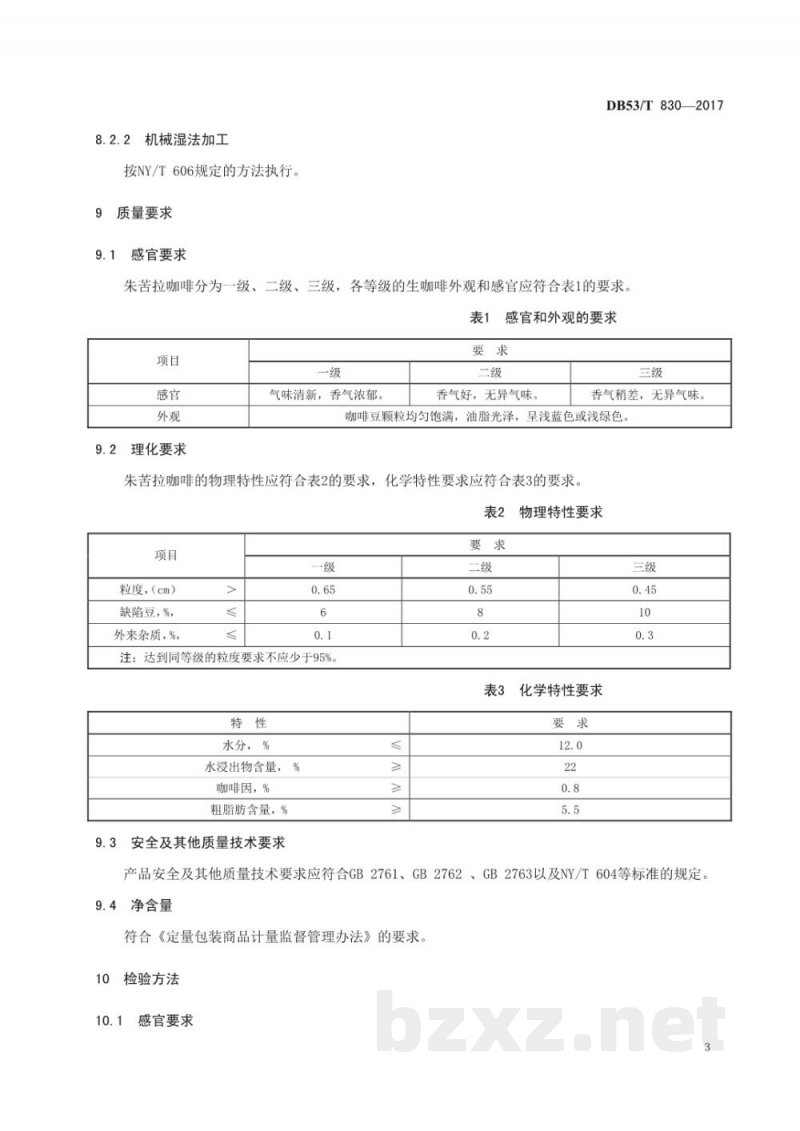 DB53/T 830-2017地理标志产品 朱苦拉咖啡