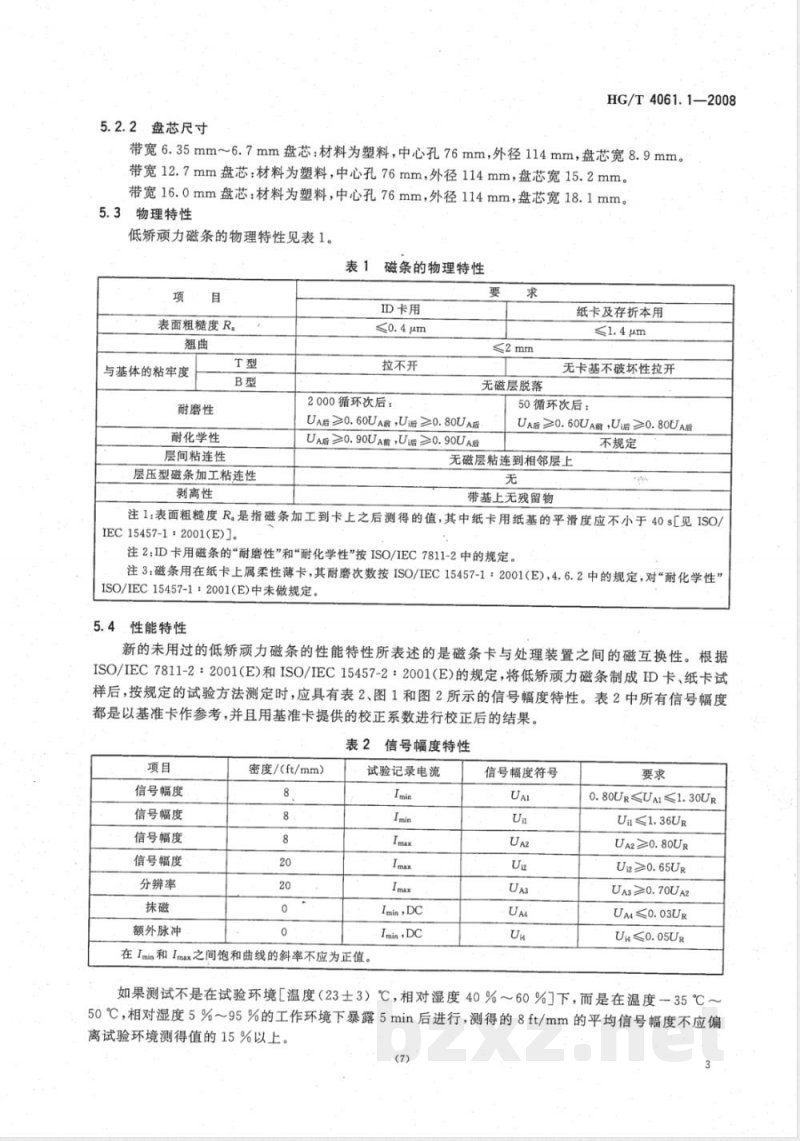 HG/T 4061.1-2008 磁卡用磁条 第1部分:低矫顽力磁条