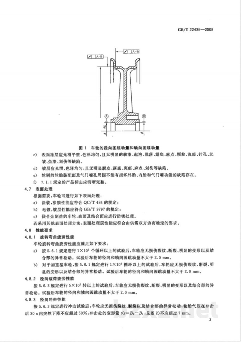 GB/T 22435-2008 摩托车和轻便摩托车轻合金车轮